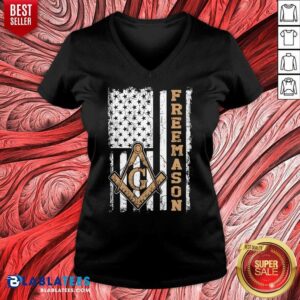 Alternative view of Top Freemason American Flag Shirt