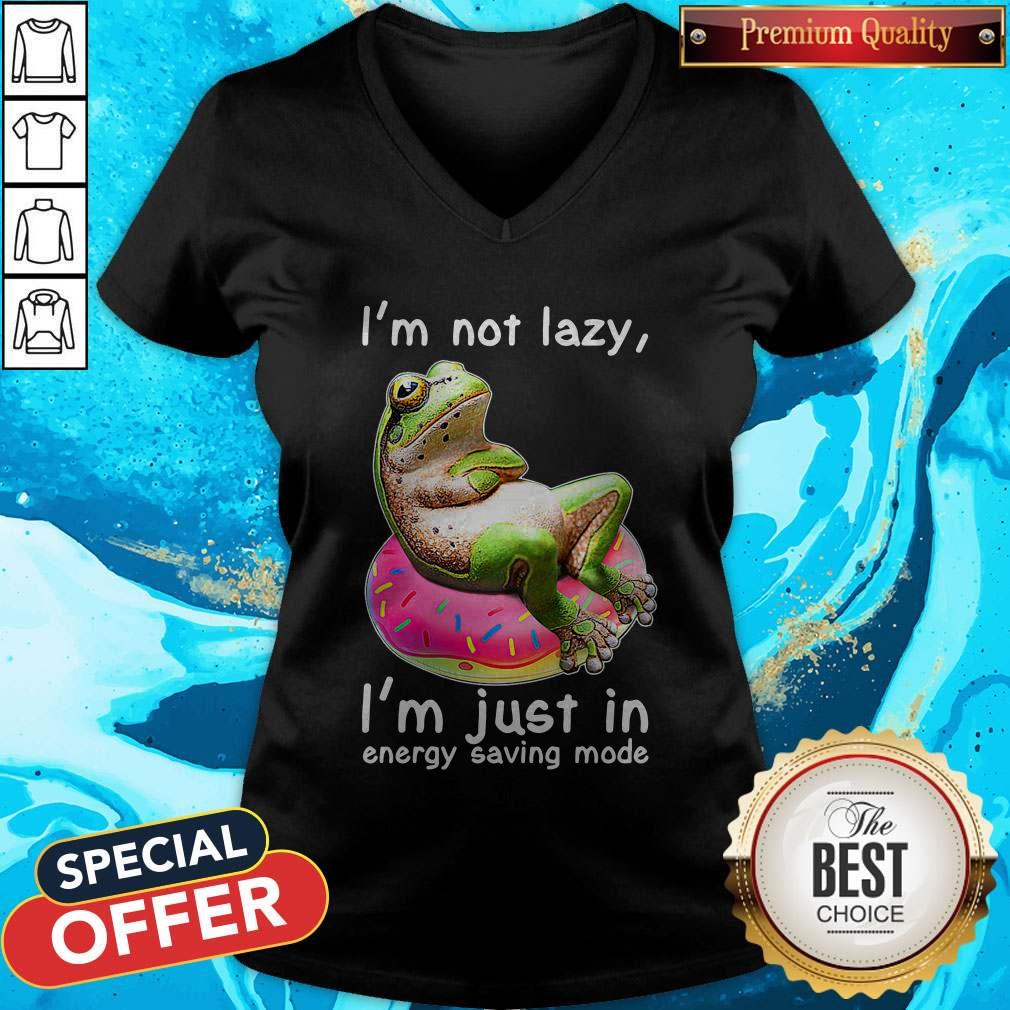 Top Frog I’m Not Lazy I’m Just In Energy Saving Mode Shirt - Image 4