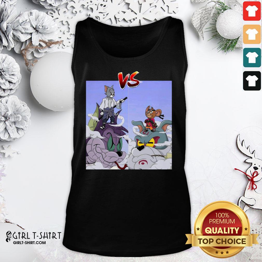 Top Funny Tom Uchiha Vs Jerry Uzumaki Shirt - Image 3