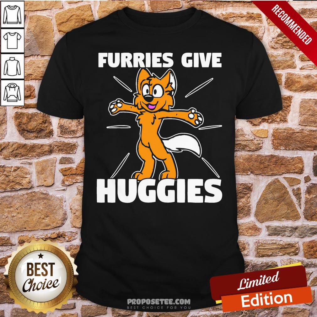 Top Furries Gives Huggies Hugging Furry Fandom Shirt