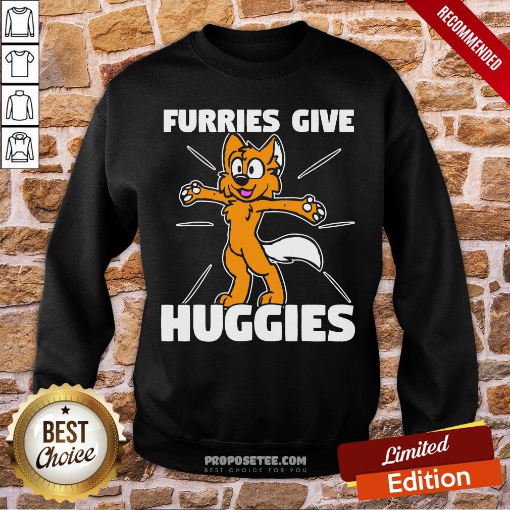 Top Furries Gives Huggies Hugging Furry Fandom Shirt - Image 4