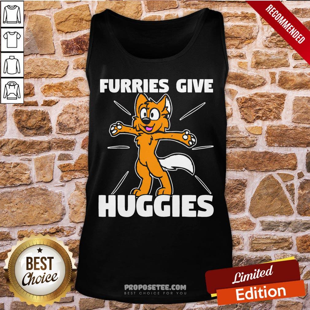 Top Furries Gives Huggies Hugging Furry Fandom Shirt - Image 3