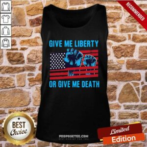 Alternative view of Top Give Me Liberty Or Give Me Death Patriotic Anti Lockdown American Flag Shirt