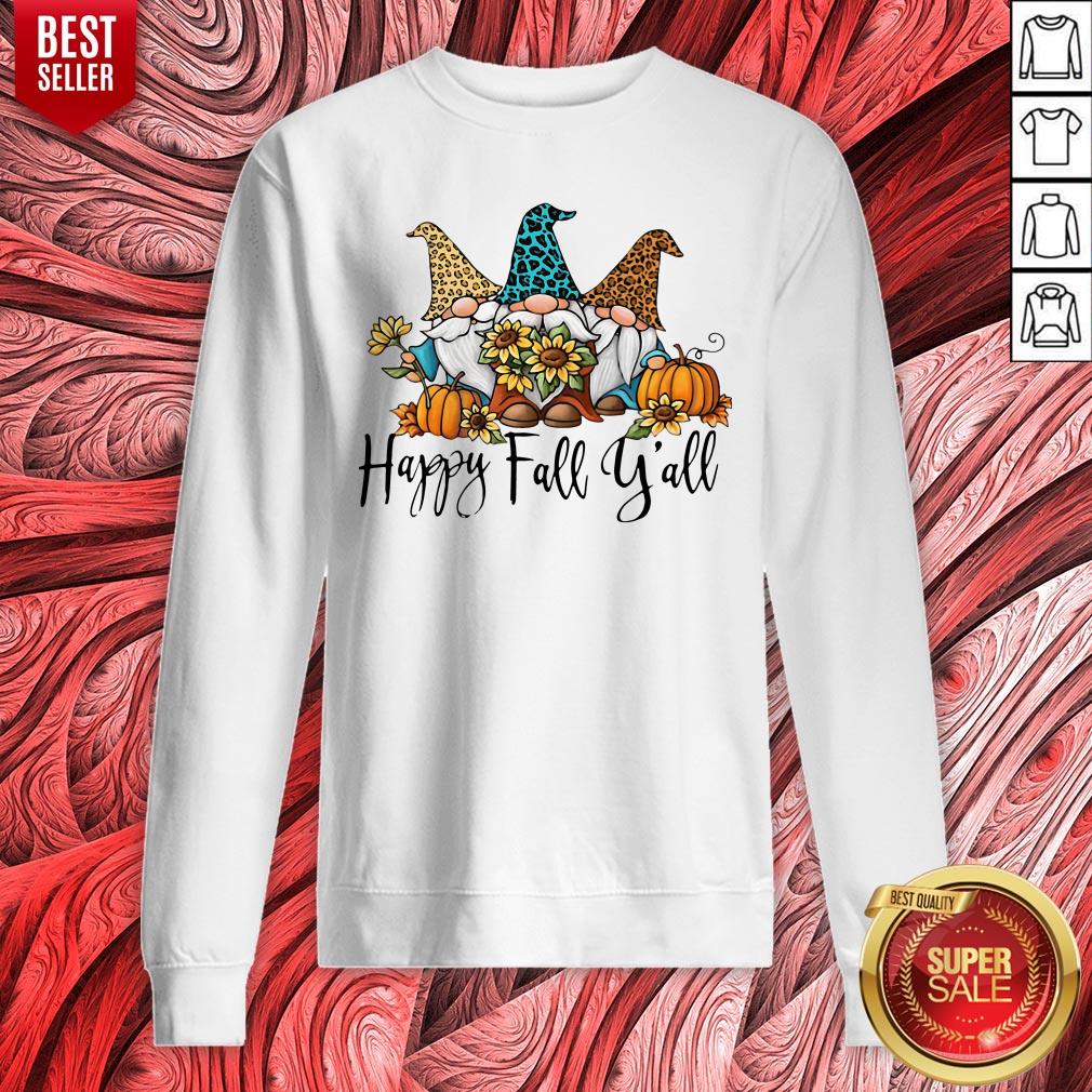 Top Gnomes Happy Fall Y'all Shirt - Image 2