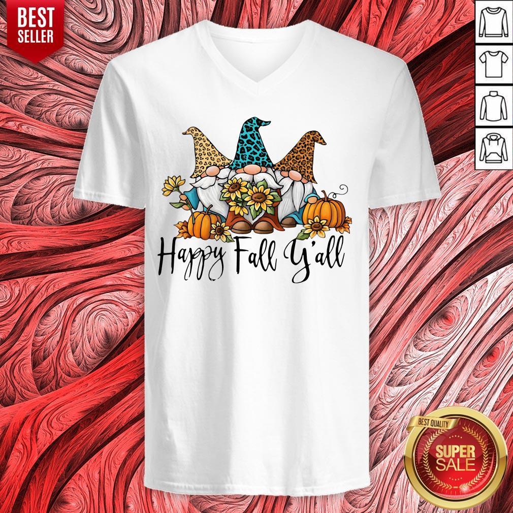 Top Gnomes Happy Fall Y'all Shirt - Image 4