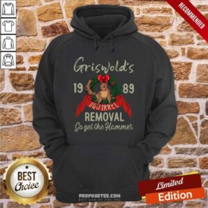 Alternative view of Top Griswold’s 1989 Squirrel Removal Go Get The Hammer Shirt