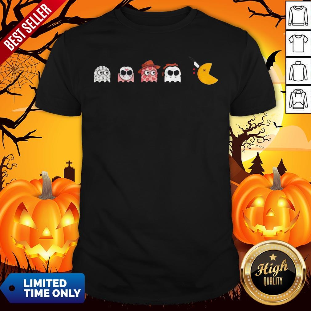 Top Halloween Horror Characters Chibi Game Shirt