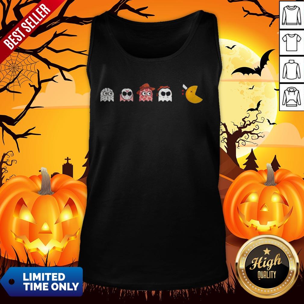 Top Halloween Horror Characters Chibi Game Shirt - Image 4