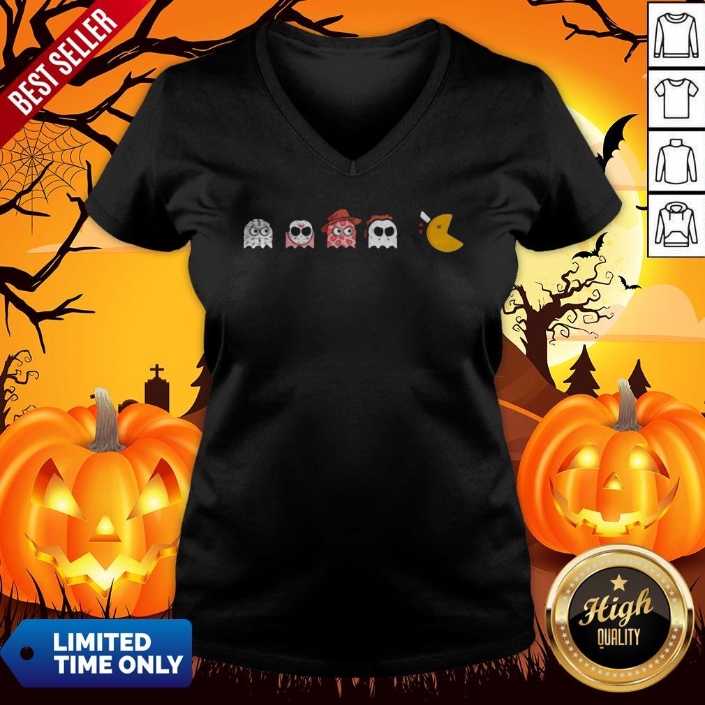 Top Halloween Horror Characters Chibi Game Shirt - Image 3
