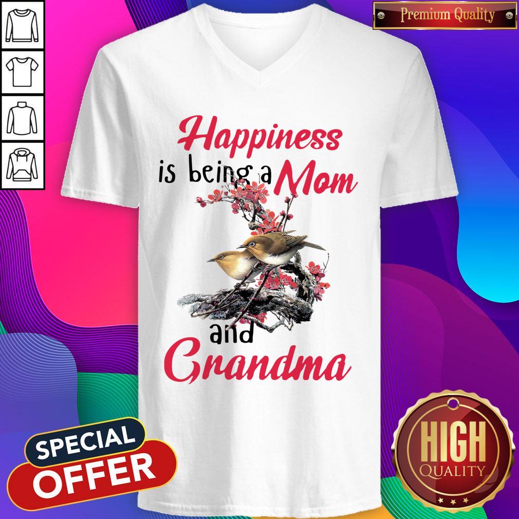 Top Happiness Is Being A Mom And Grandma Shirt - Image 2