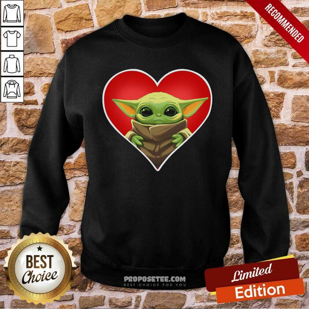 Top Heart Baby Yoda Shirt - Image 4