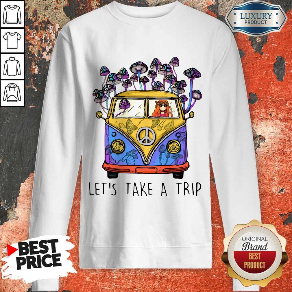 Top Hippie Girl Let’s Take A Trip Shirt - Image 4