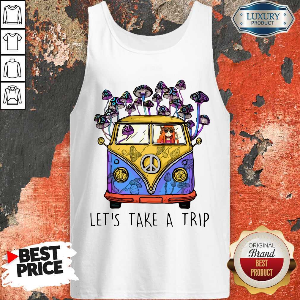 Top Hippie Girl Let’s Take A Trip Shirt - Image 3