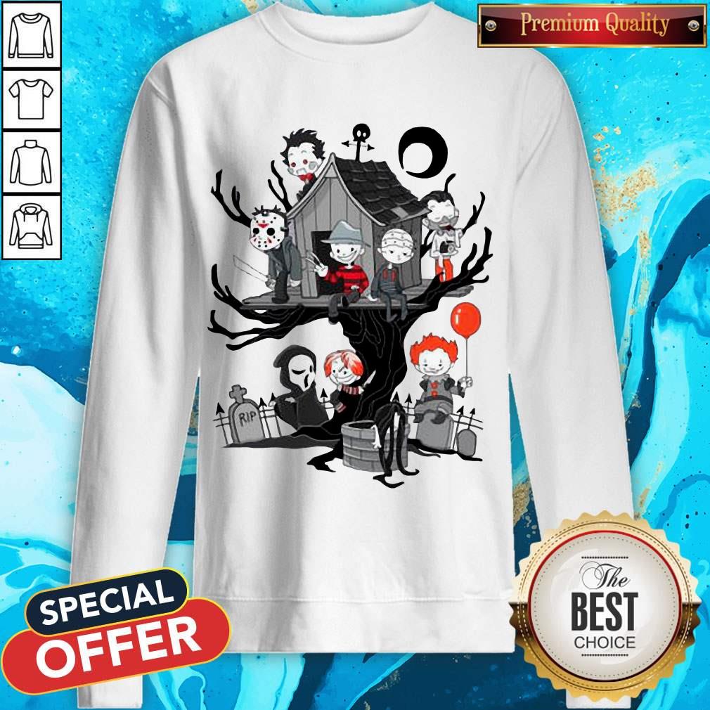 Top Horror Park Halloween Horror Chibi Characters Shirt - Image 4