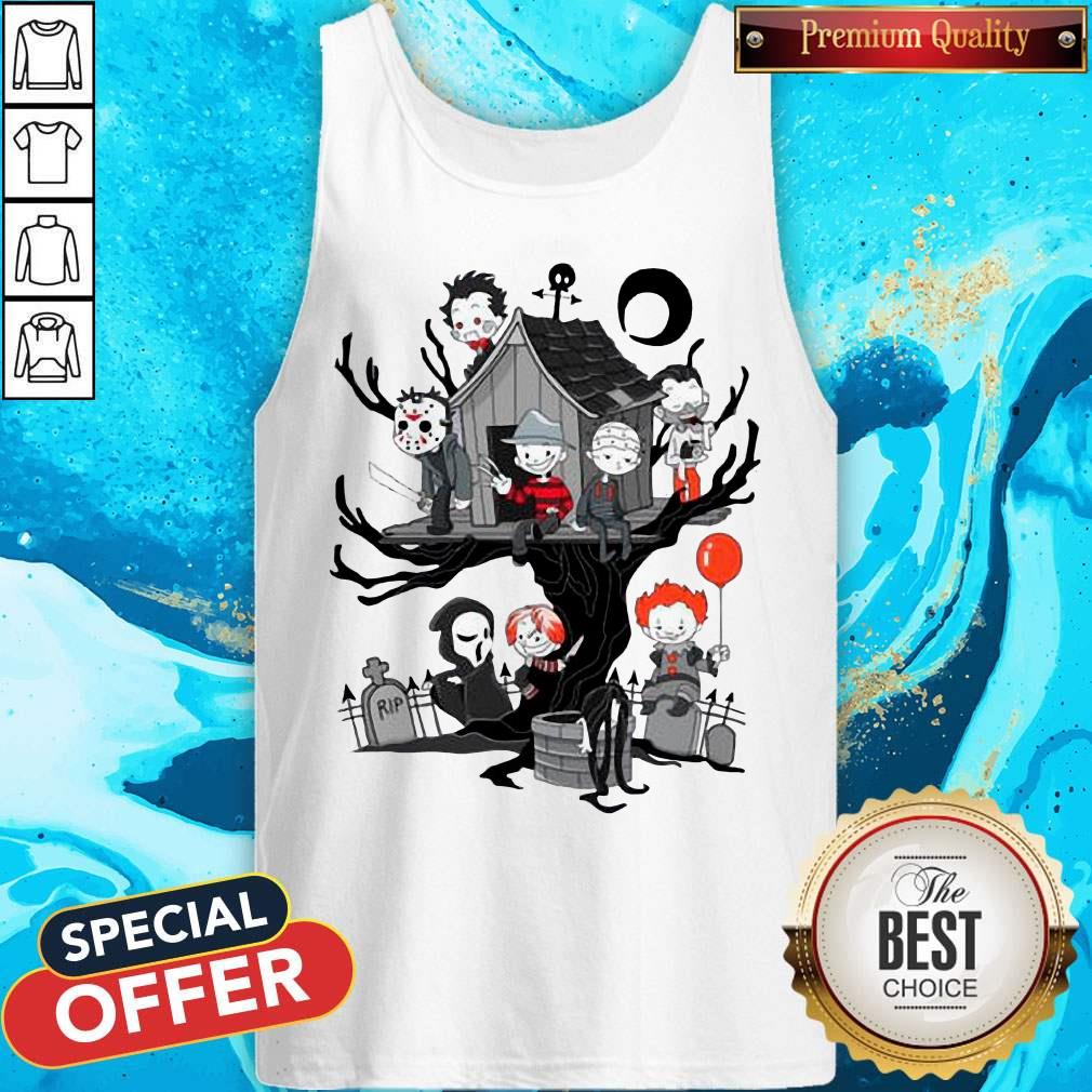 Top Horror Park Halloween Horror Chibi Characters Shirt - Image 3