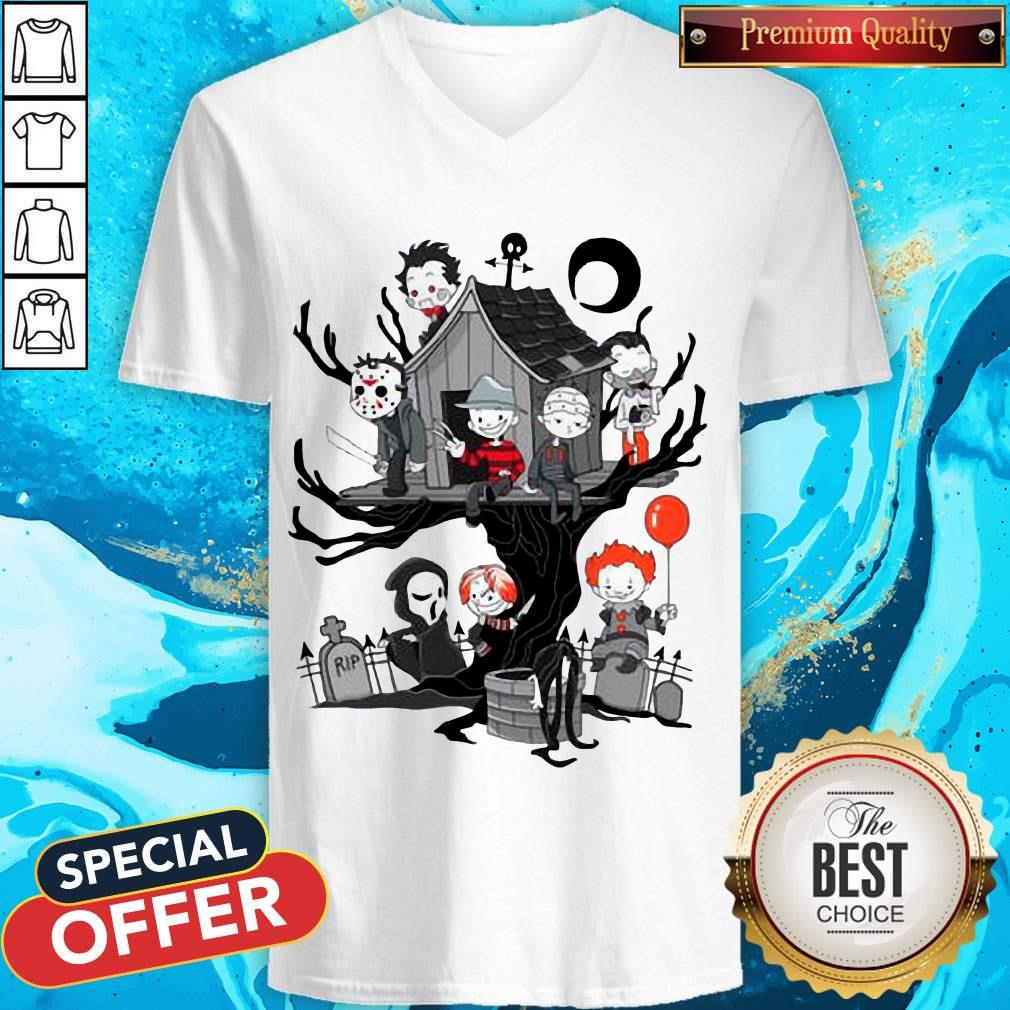 Top Horror Park Halloween Horror Chibi Characters Shirt - Image 2