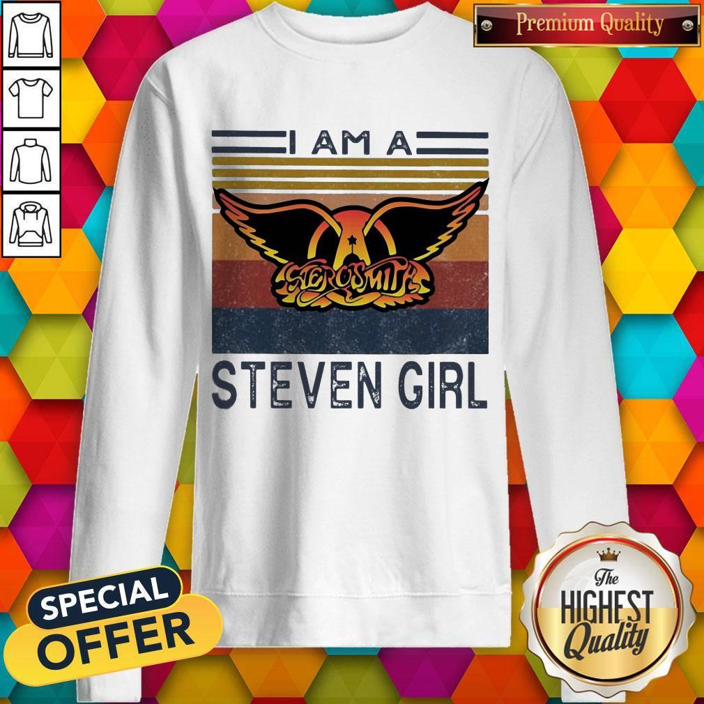 Top I Am A Aerosmith Steven Girl Vintage Shirt - Image 4