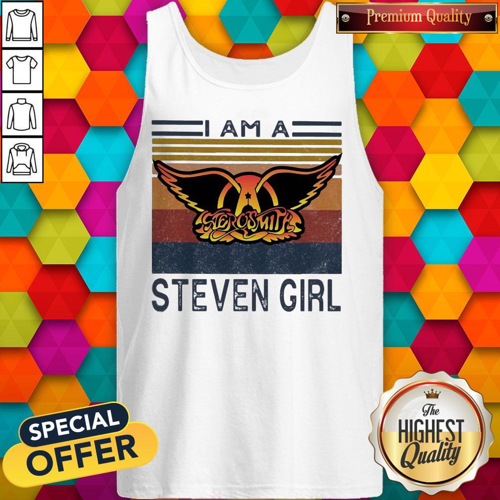 Top I Am A Aerosmith Steven Girl Vintage Shirt - Image 3