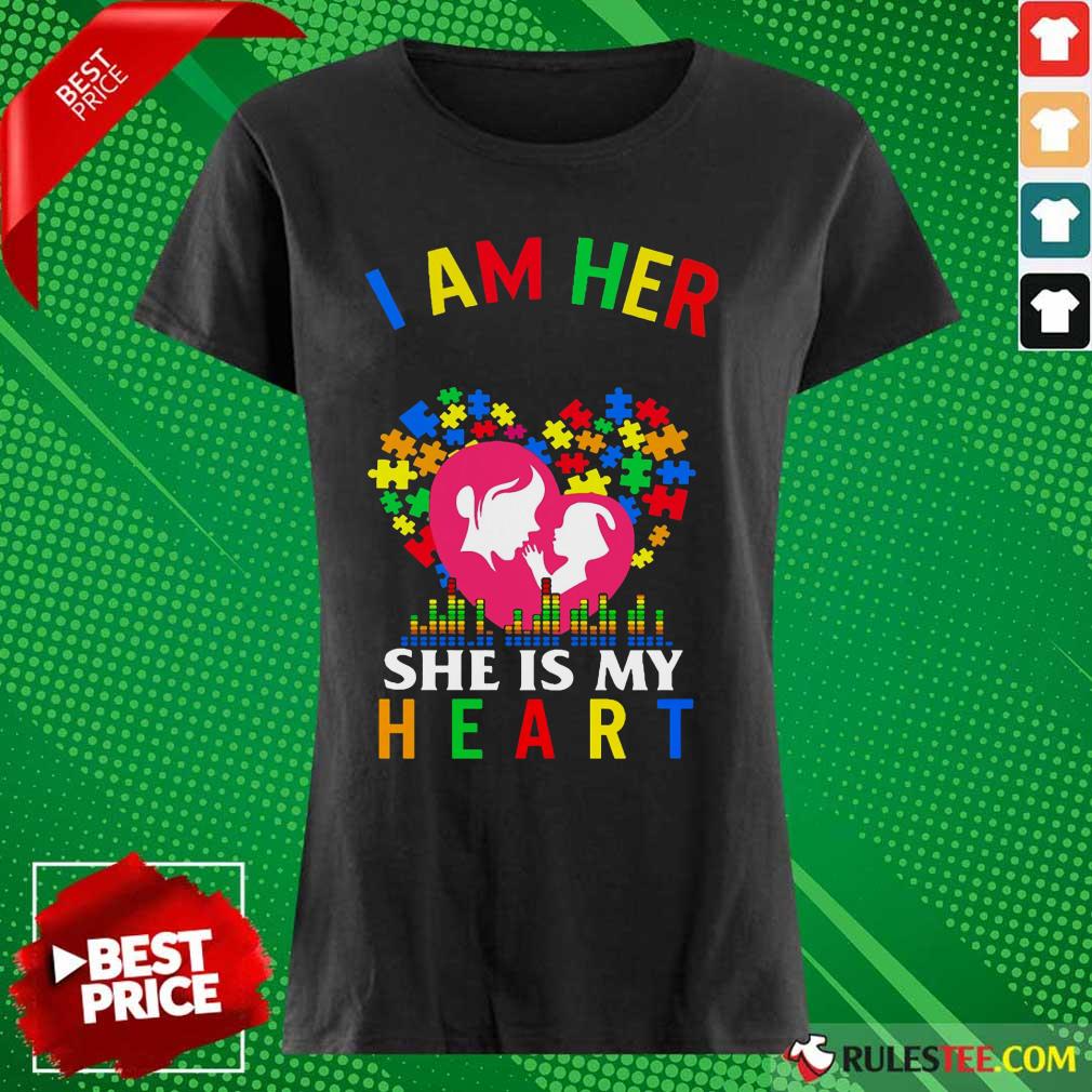 Top I Am Her Voice She Is My Heart Autism Shirt - Image 3