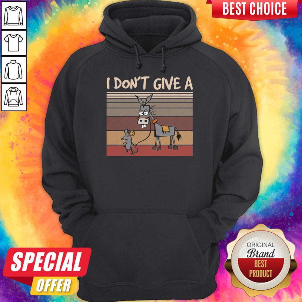 Top I Don’t Give A Rats Mouse Walking Donkey Vintage Shirt - Image 5