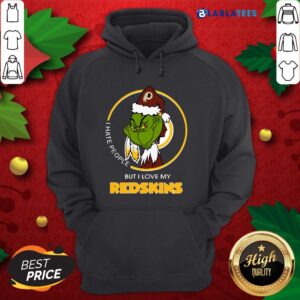 Alternative view of Top I Hate People But I Love My Washington Redskins Grinch Shirt