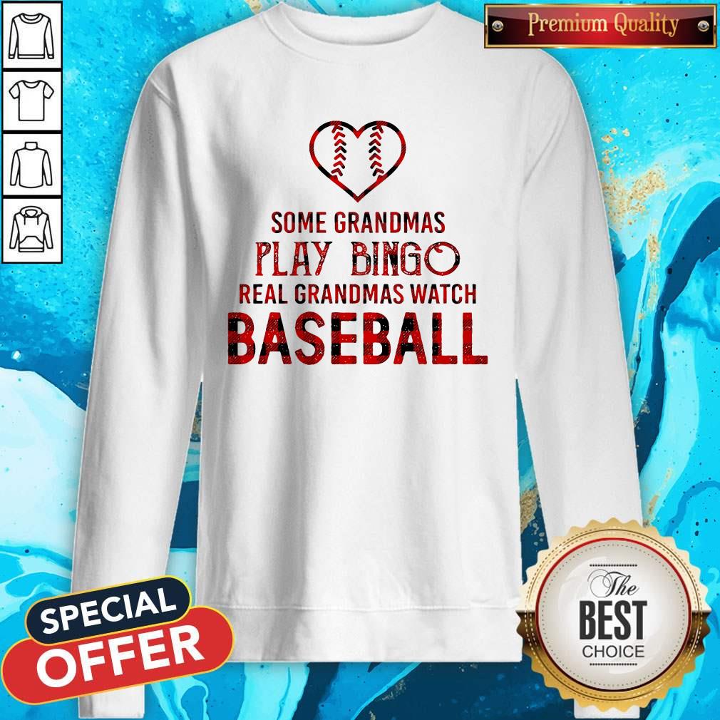 Top I Want Real Grandmas Watch Baseball Shirt - Image 4