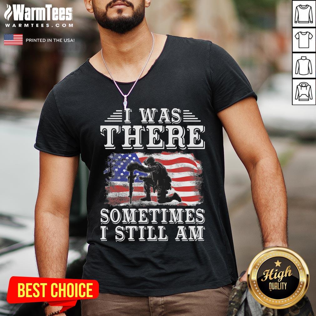 Top I Was There Sometimes I Still Am American Flag Shirt - Image 3