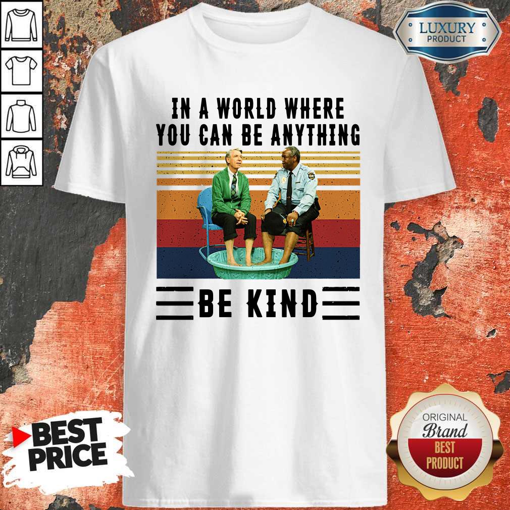 Top In A World Where You Can Be Anything Be Kind Kiddie Pool And Mr. Rogers Shirt