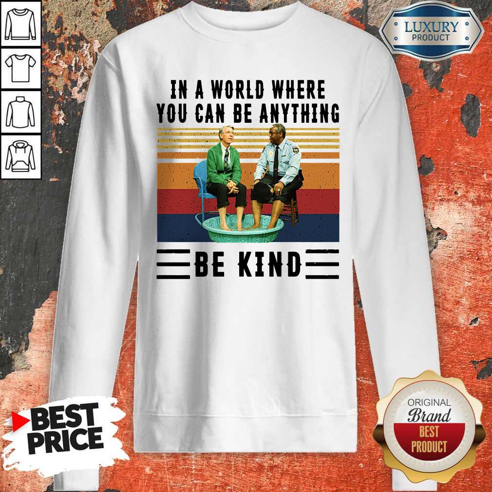 Top In A World Where You Can Be Anything Be Kind Kiddie Pool And Mr. Rogers Shirt - Image 5