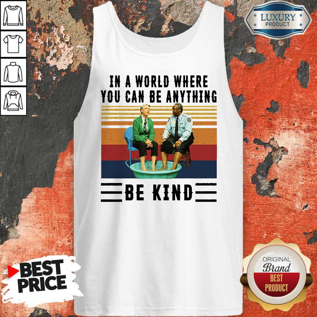 Top In A World Where You Can Be Anything Be Kind Kiddie Pool And Mr. Rogers Shirt - Image 4