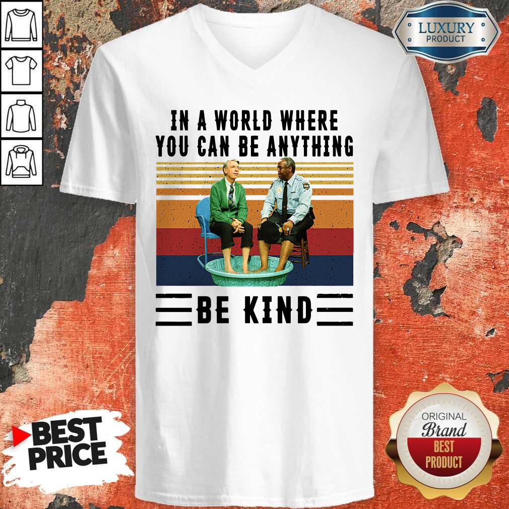 Top In A World Where You Can Be Anything Be Kind Kiddie Pool And Mr. Rogers Shirt - Image 3
