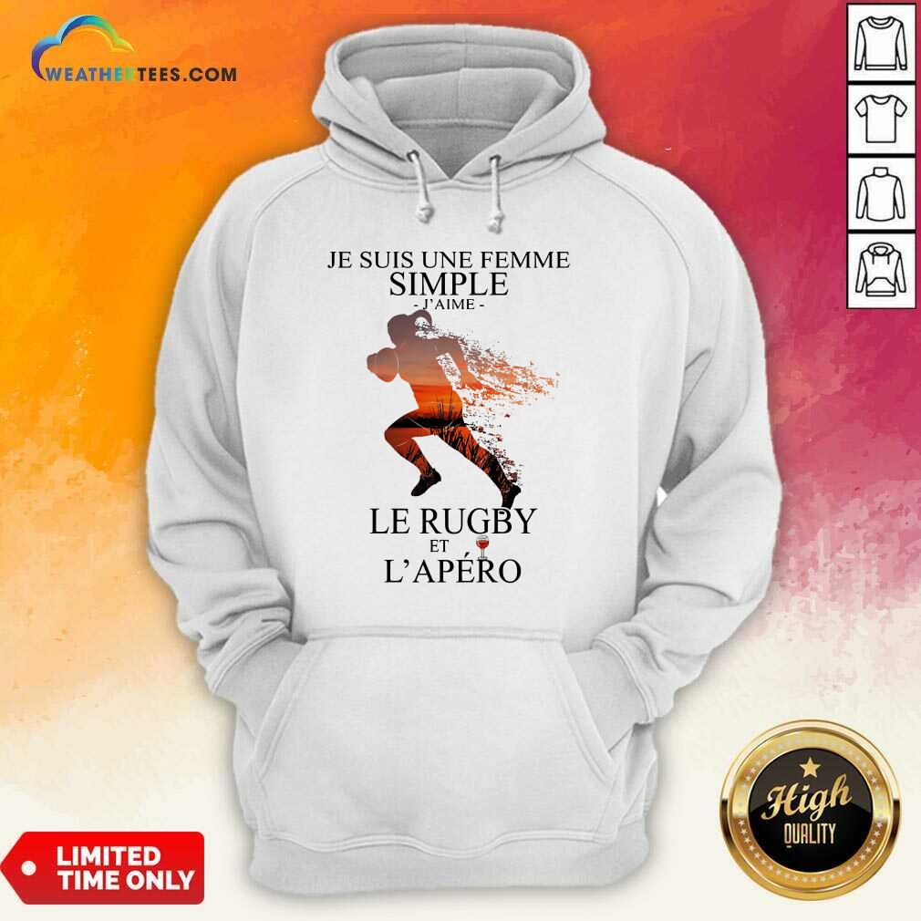Top Je Suis Une Femme Simple Quote Le Rugby Sunset Shirt - Image 5