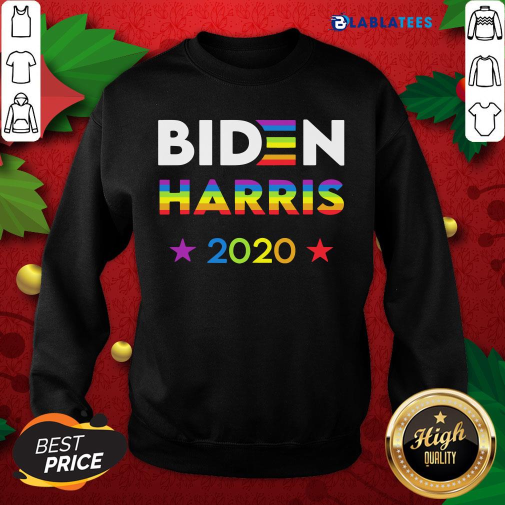 Top Joe Biden Kamala Harris Rainbow Gay Pride LGBT Election Tee Shirt - Image 4