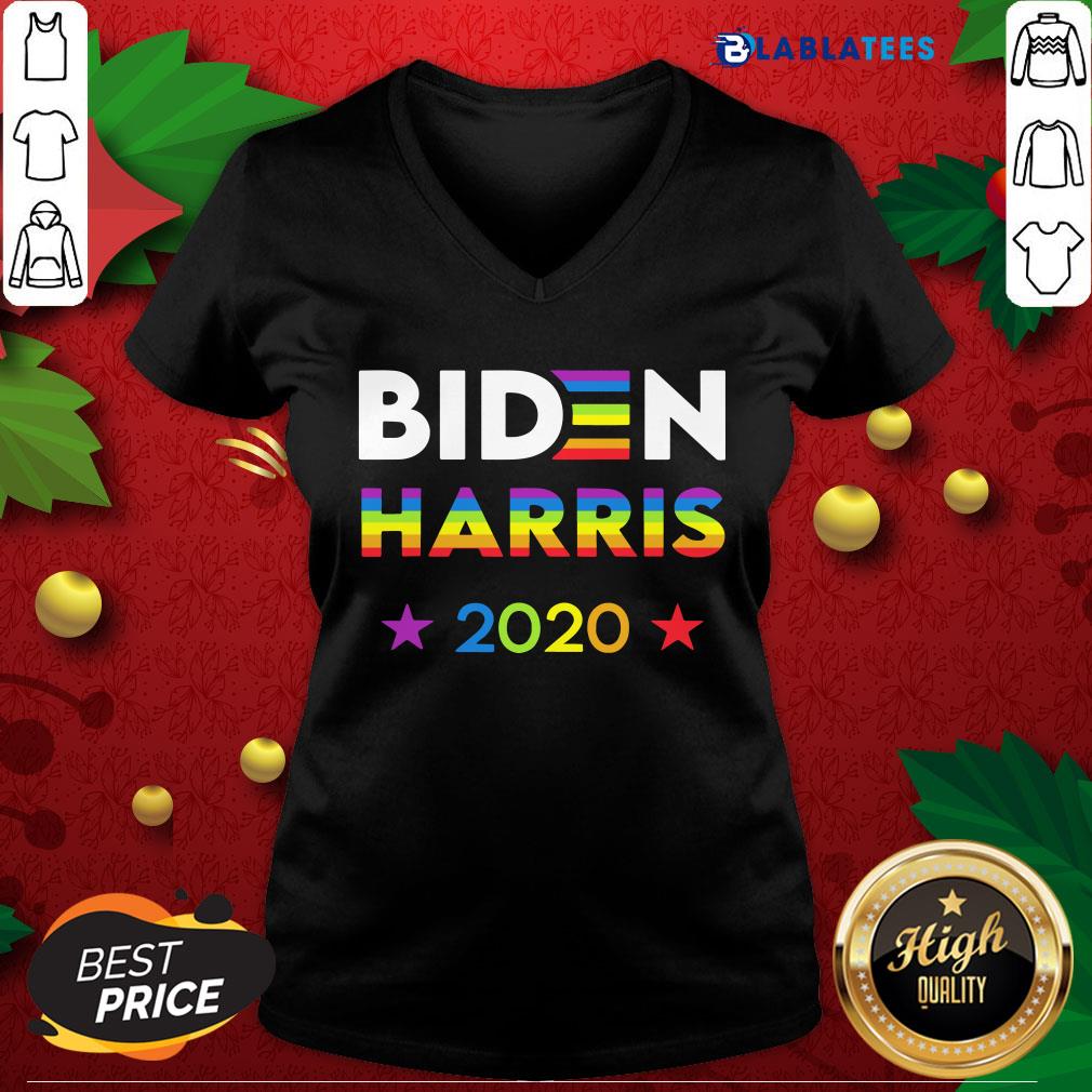 Top Joe Biden Kamala Harris Rainbow Gay Pride LGBT Election Tee Shirt - Image 2