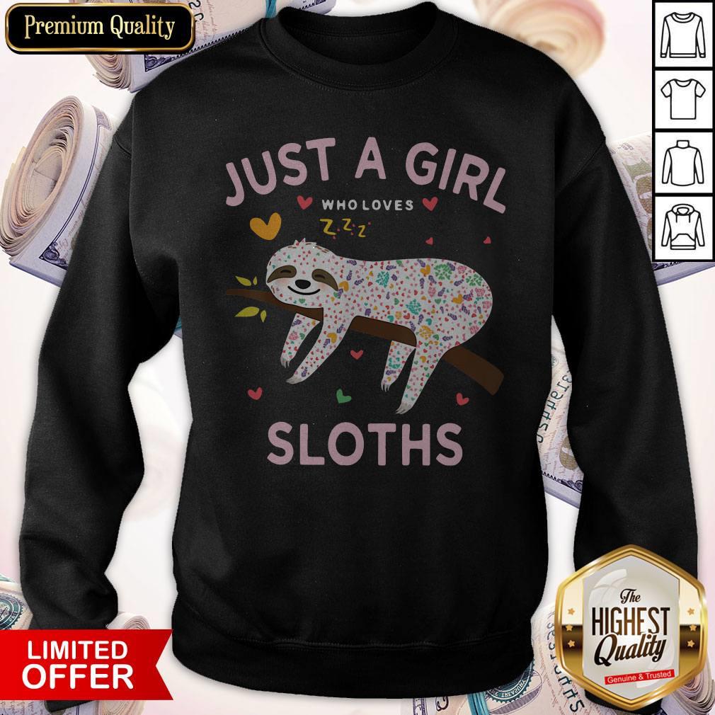 Top Just A Girl Who Loves Sloths Shirt - Image 4