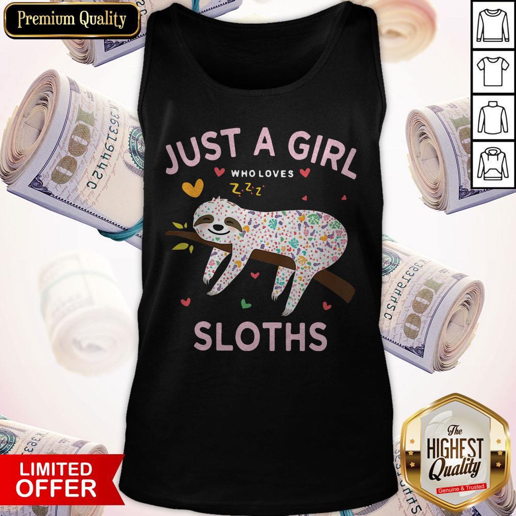 Top Just A Girl Who Loves Sloths Shirt - Image 3