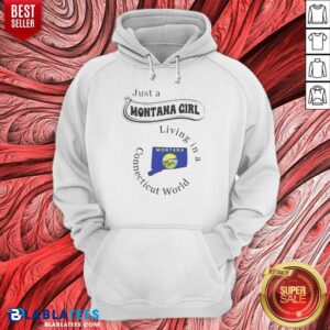 Alternative view of Top Just A Montana Girl Living In A Connecticut World Montana Map Shirt