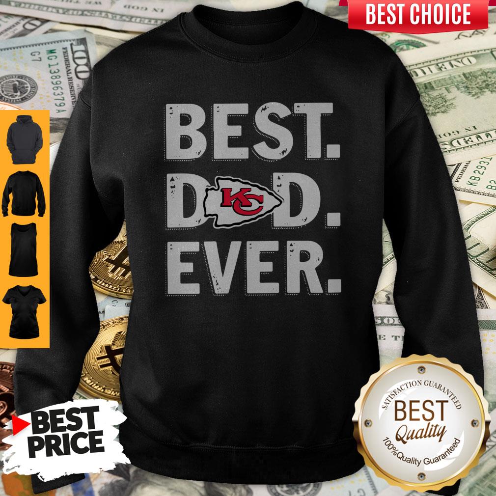 Top Kansas City Chiefs Best Dad Ever Happy Father’s Day T-Shirt - Image 2