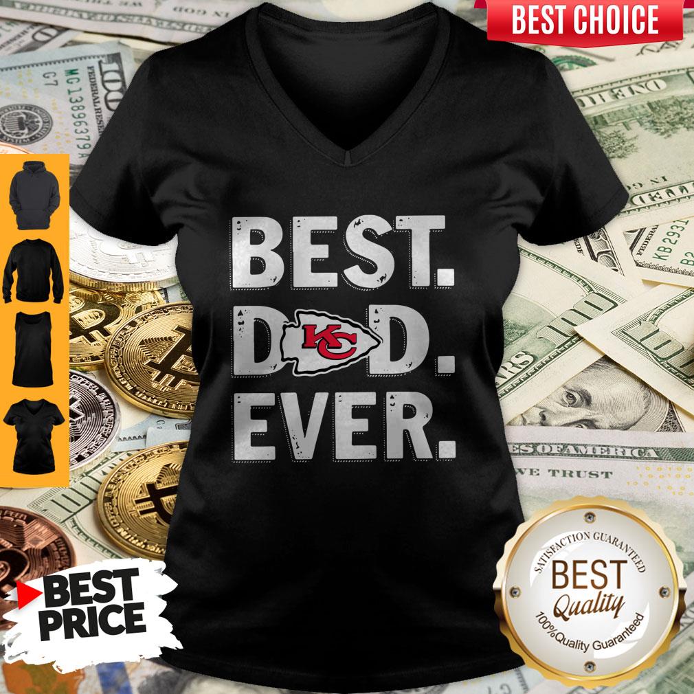 Top Kansas City Chiefs Best Dad Ever Happy Father’s Day T-Shirt - Image 4