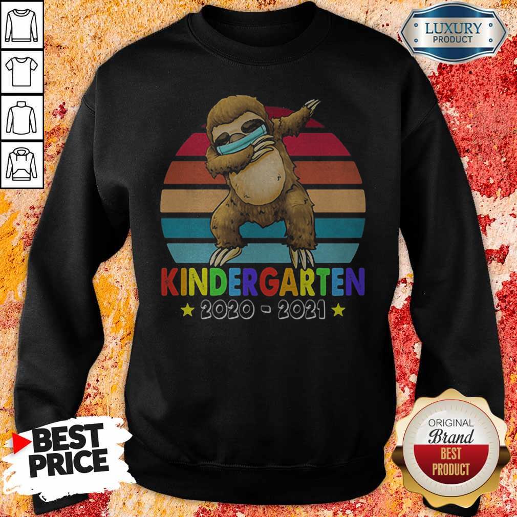 Top Kindergarten 2020 2021 Sloth Vintage Retro Shirt - Image 5