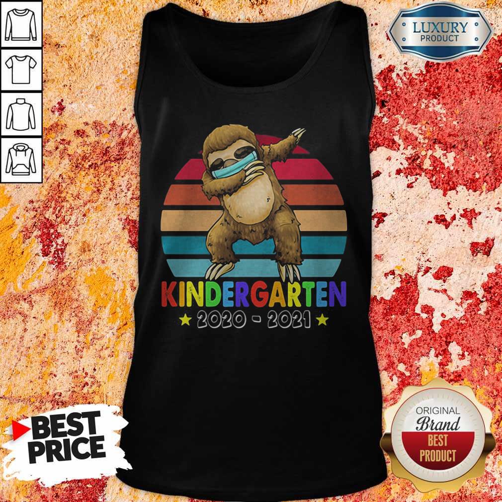Top Kindergarten 2020 2021 Sloth Vintage Retro Shirt - Image 2