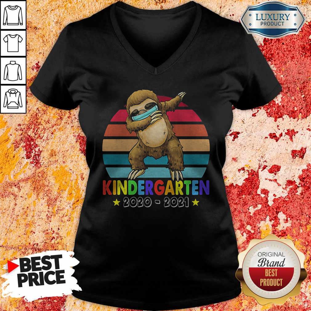 Top Kindergarten 2020 2021 Sloth Vintage Retro Shirt - Image 3