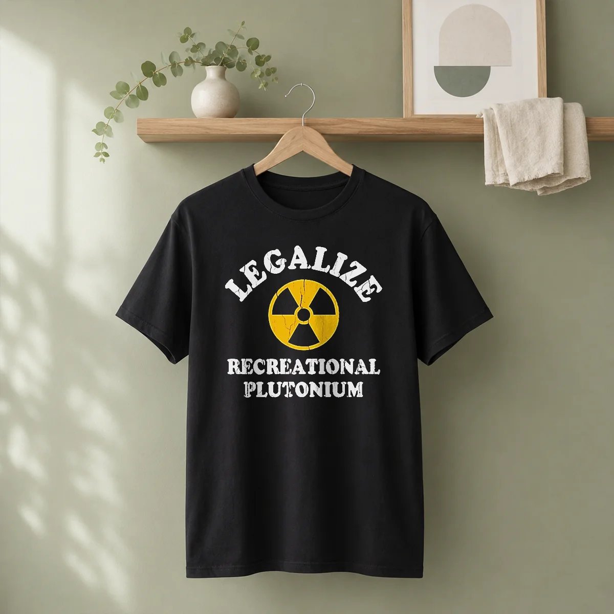 Top Legalize Recreational Plutonium Radiation Symbol Parody Shirt