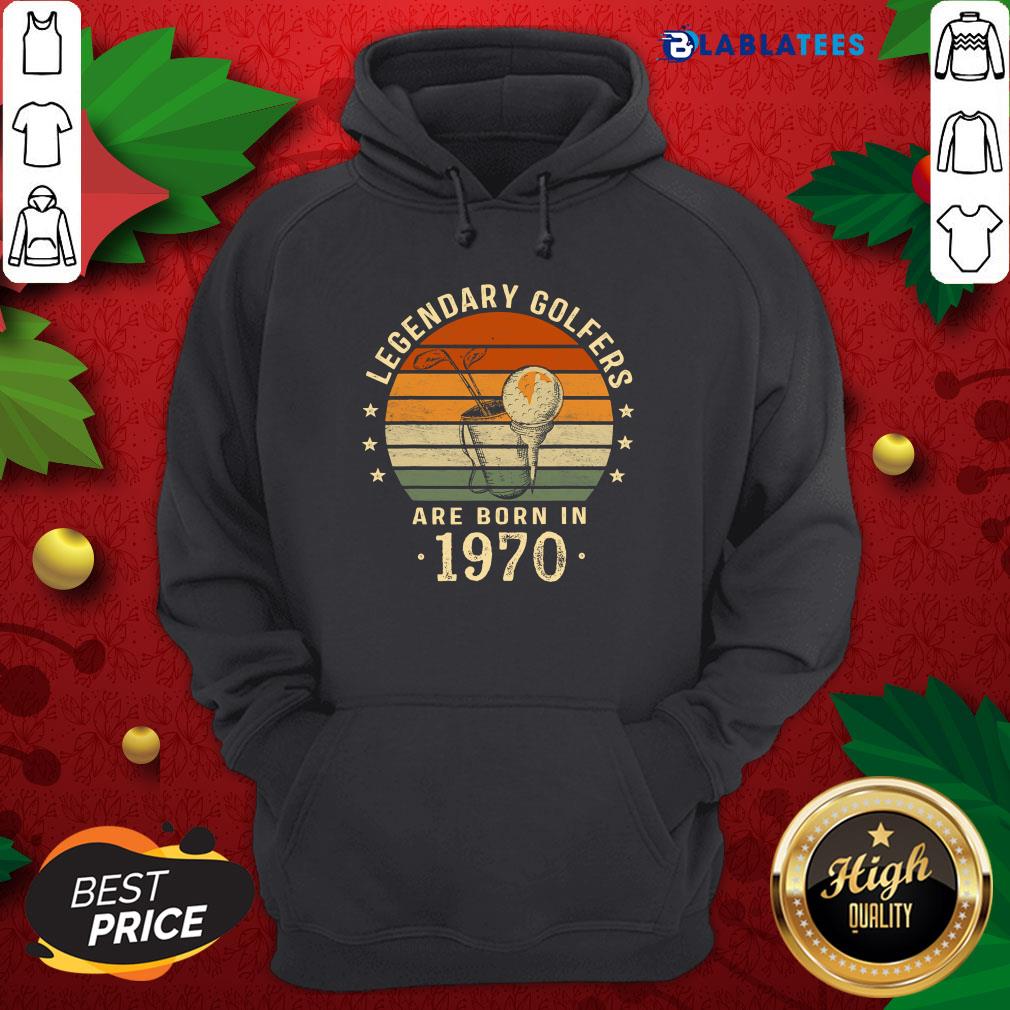 Top Legendary Golfers Are Born In 1970 50th Birthday Vintage Shirt - Image 2