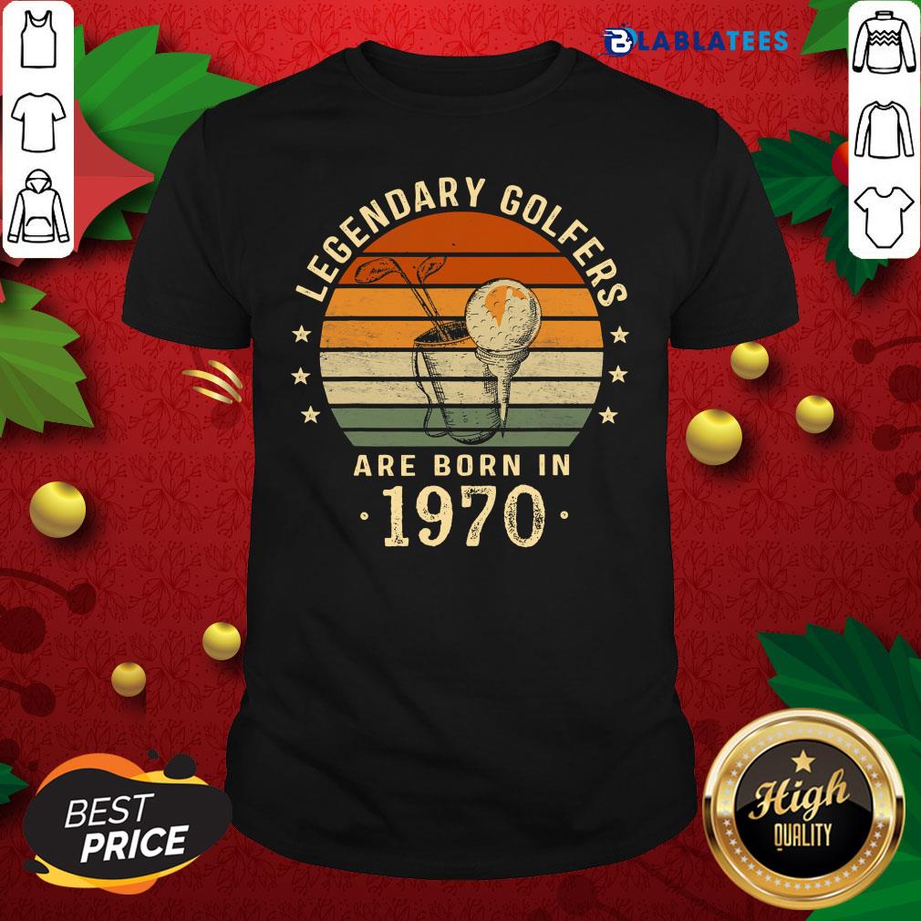 Top Legendary Golfers Are Born In 1970 50th Birthday Vintage Shirt