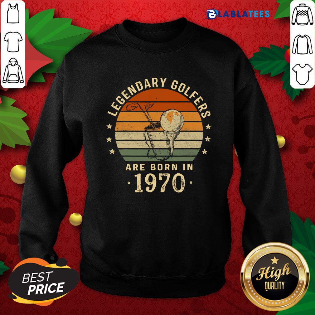 Top Legendary Golfers Are Born In 1970 50th Birthday Vintage Shirt - Image 5