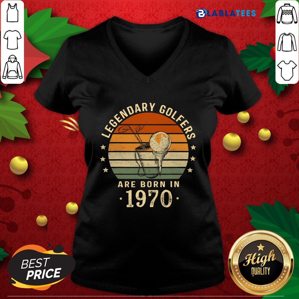 Top Legendary Golfers Are Born In 1970 50th Birthday Vintage Shirt - Image 3