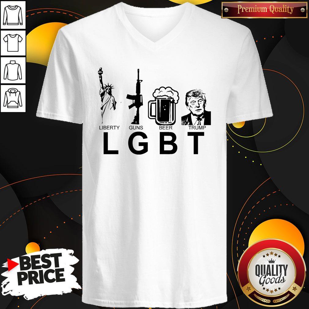 Top Liberty Guns Beer Trump Shirt - Image 4