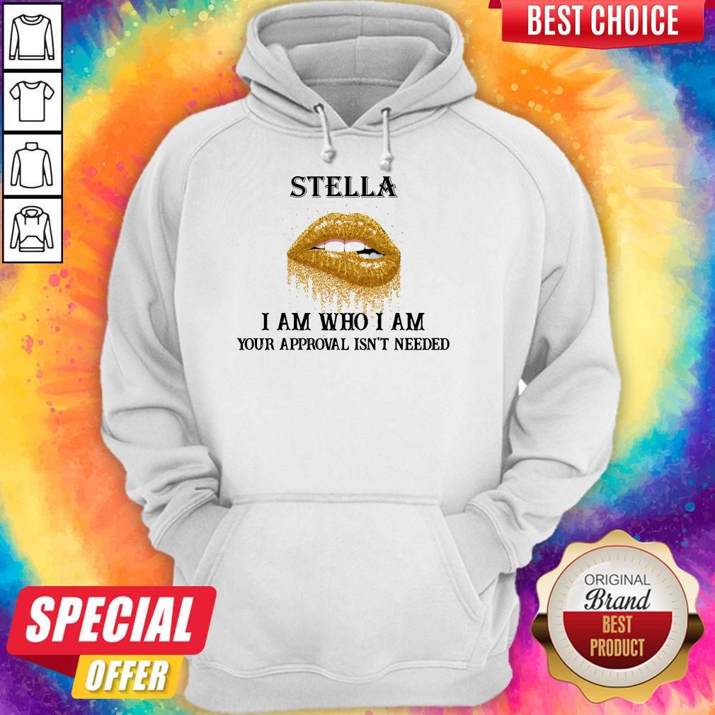 Top Lips Diamond Stella I Am Who I Am Your Approval Isn’t Needed Shirt - Image 2