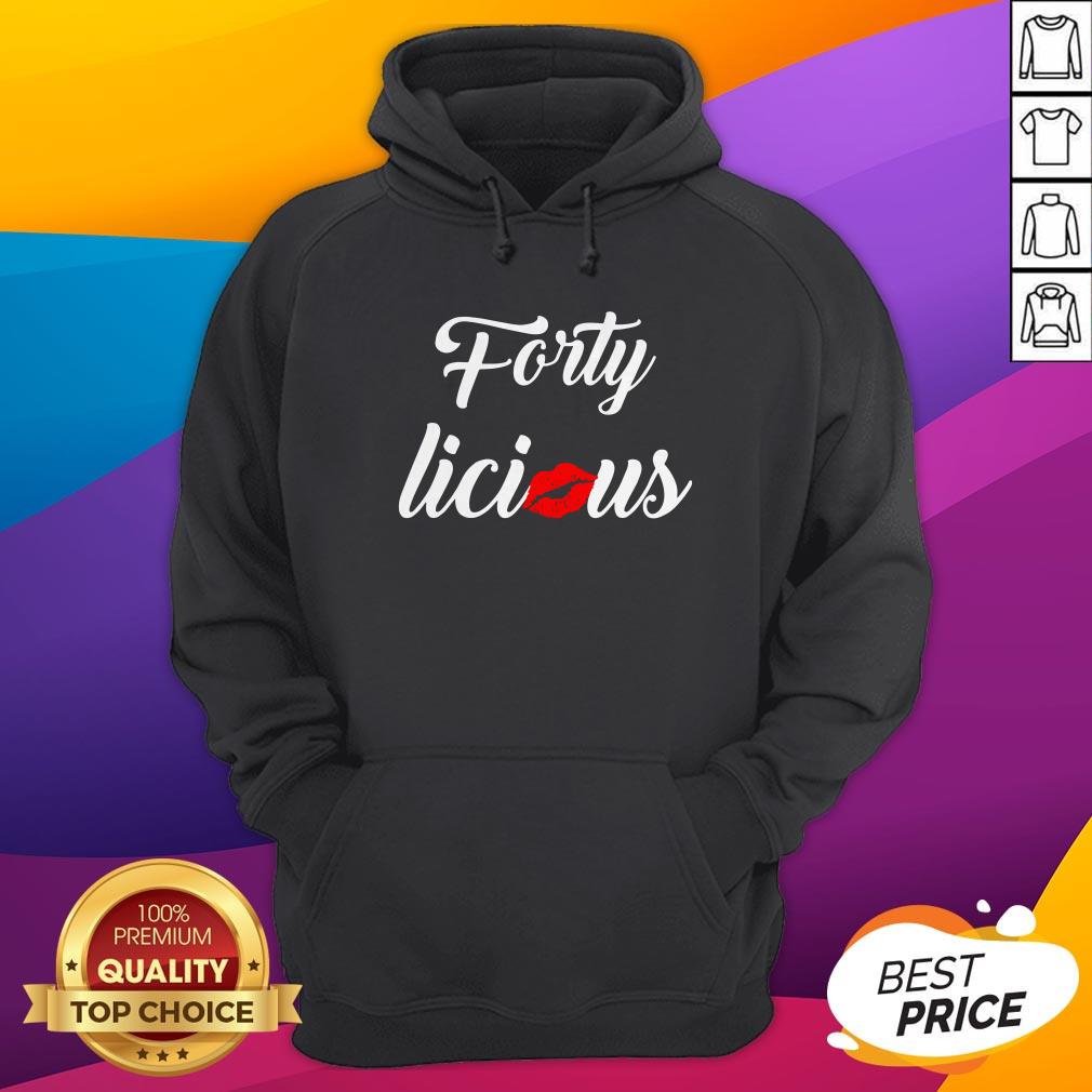 Top Lips Kiss Forty Licious Shirt - Image 3